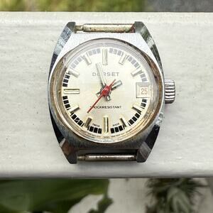 Vintage 70’s Dorset Ladies Watch Manual Wind Date Stainless Steel Swiss Made